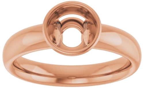 Sužadėtuvių Žiedas „Bezel-Set Solitaire“ 14k rose gold Round 6.5mm (3)