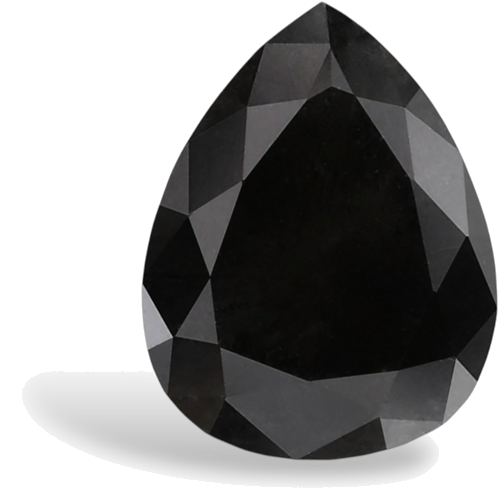 1.36 carat Fancy Black-VVS2 Natūralus Pear Deimantas (1)