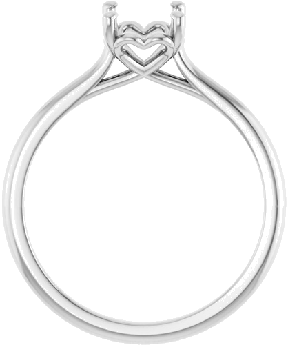 14K White  8x6 mm Oval Solitaire Engagement Ring Mounting (2)