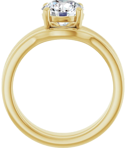 Sužadėtuvių Žiedas „Solitaire“ 585 Geltonojo Aukso Round 7.4mm (7)