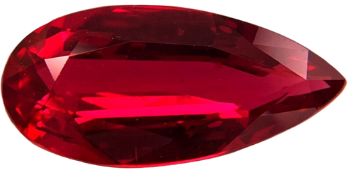 7.96 carat RED Pear Rubinas (1)