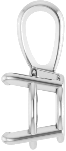 18K White 8 mm Round 4-Prong Pendant Mounting (3)