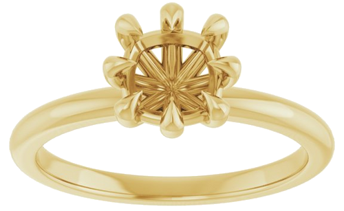 Sužadėtuvių Žiedas „Claw-Prong“ 18k yellow gold Cushion 6mm (3)
