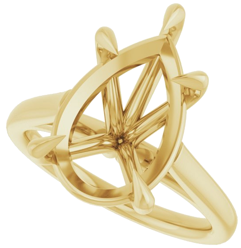 Sužadėtuvių Žiedas „Claw-Pong“ 14k yellow gold Pear 15mm x 10mm (5)