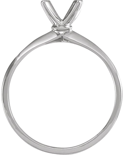 14K White 6.5 mm Round Engagement Ring Mounting (2)