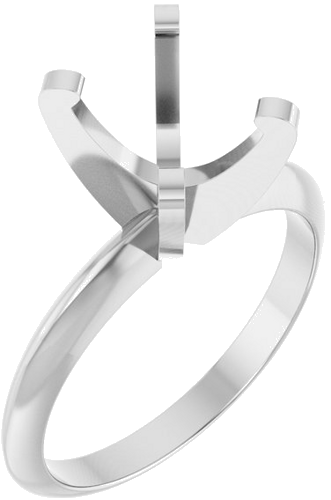 Platinum 9x7 mm Oval Solitaire Engagement Ring Mounting (1)