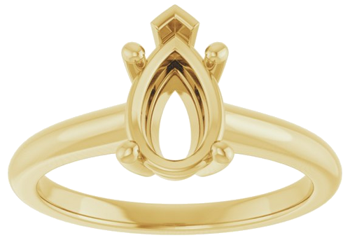 Sužadėtuvių Žiedas „V-End Prong“ 18k yellow gold Pear 9mm x 6mm (3)