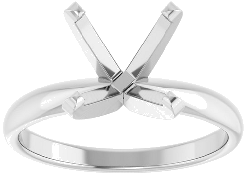 Sužadėtuvių Žiedas „Solitaire“ 585 Baltojo Aukso Round 9.3mm x 9.7mm (3)