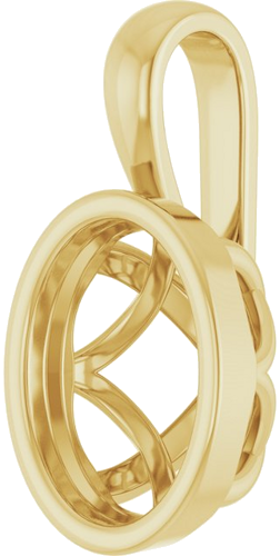 Pakabukas „Solitaire“ 14k yellow gold Oval 9mm x 7mm (2)