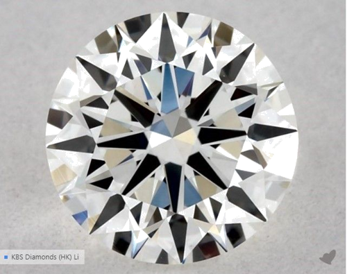 0.53 carat H-VVS2 Excellent cut Natūralus Round Deimantas (1)