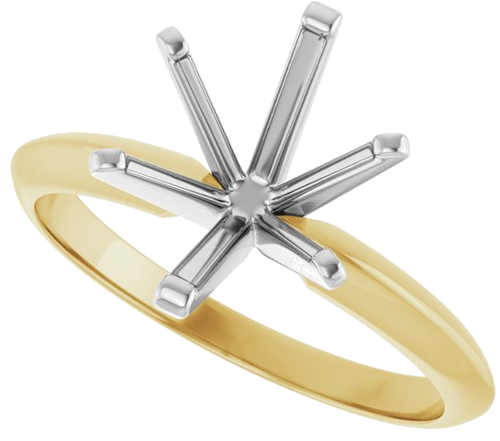 Sužadėtuvių Žiedas „Solitaire“ 585 Baltojo Ir Geltonojo Aukso Oval 10mm x 8mm (5)