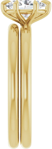 Sužadėtuvių Žiedas „Solitaire“ 585 Geltonojo Aukso Oval 7mm x 5mm (9)