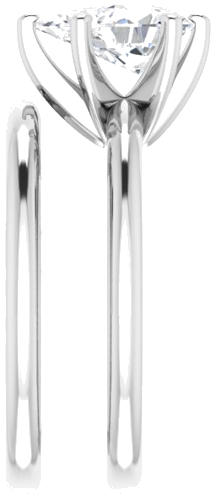 Continuum Sterling Silver  9x6 mm Pear Solitaire Engagement Ring Mounting (9)