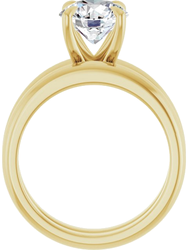 14K Yellow 8 mm Round Solitaire Engagement Ring Mounting (7)