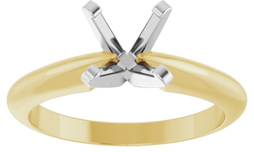 Sužadėtuvių Žiedas „Solitaire“ 14k yellow/white gold Round 6.5mm (3)
