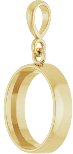 Pakabukas „Bezel-Set Cabochon“ 14k yellow gold Oval 10mm x 8mm (2)