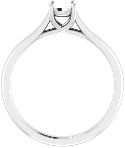14K White 4.8 mm Round Solitaire Engagement Ring Mounting (2)