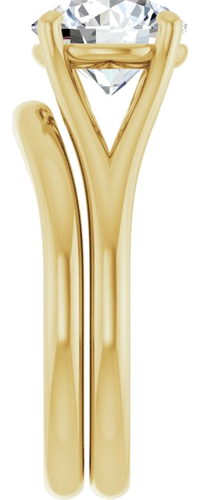 Sužadėtuvių Žiedas „Solitaire“ 14k yellow gold Round 8.2mm (9)