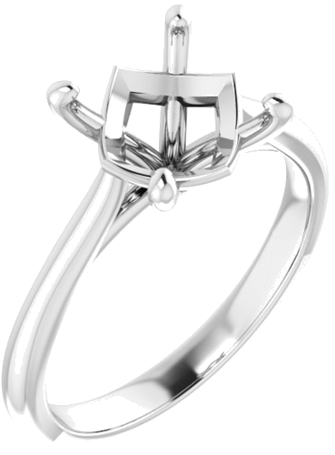 Sužadėtuvių Žiedas „Solitaire“ 585 Baltojo Aukso Round 9mm (1)