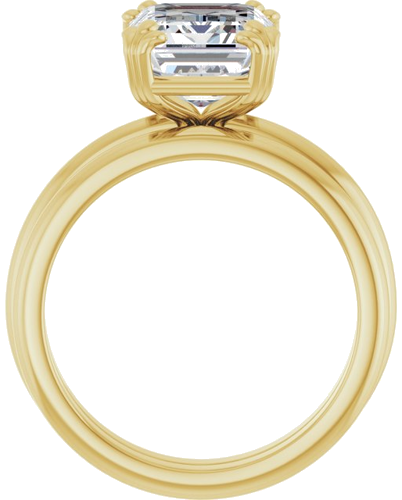 Sužadėtuvių Žiedas „Solitaire“ 14k yellow gold Emerald 10mm x 8mm (7)
