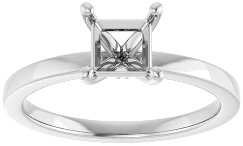 Sužadėtuvių Žiedas „Solitaire“ 950 Platinos Square 5mm (3)