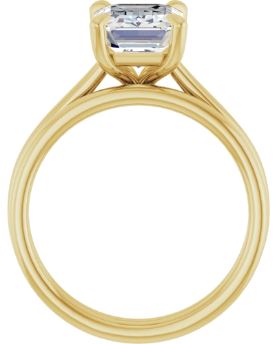 Sužadėtuvių Žiedas „Claw-Prong Solitaire“ 10k yellow gold Emerald 9mm x 7mm (7)