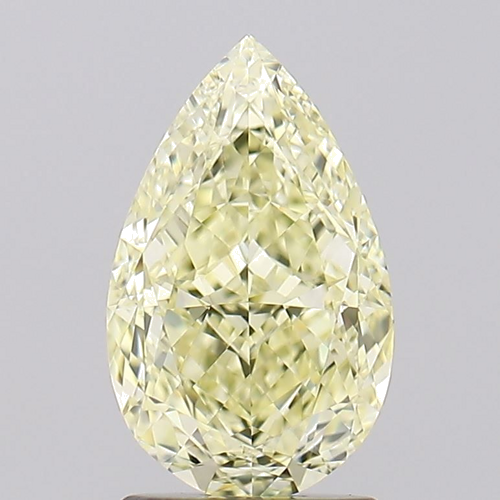 2.04 carat Fancy Light Yellow-VVS2 Natūralus Pear Deimantas (1)