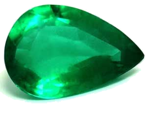 0.97 carat GREEN Pear Smaragdas (1)