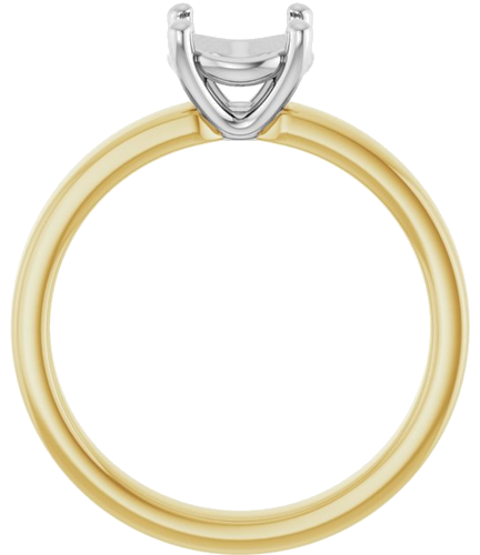 Sužadėtuvių Žiedas „Solitaire“ 14k yellow/white gold Round 7mm (2)