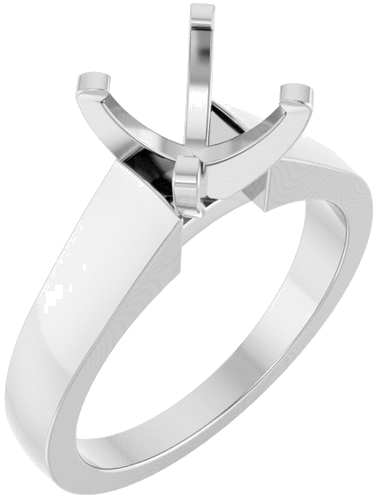 Sužadėtuvių Žiedas „Solitaire“ 14k white gold Round 8mm (1)