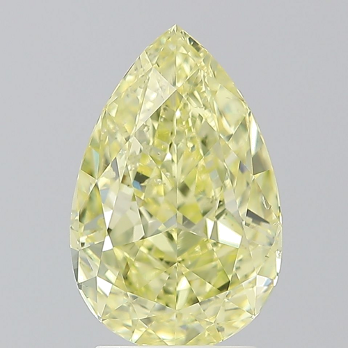 3.01 carat Fancy Intense Yellow-SI2 Natūralus Pear Deimantas (1)