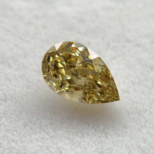 0.77 carat Fancy Deep Brownish Yellow-VS1 Natūralus Pear Deimantas (1)