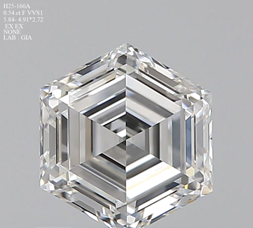 0.54 carat F-VVS1 Natūralus Hexagonal Deimantas (1)