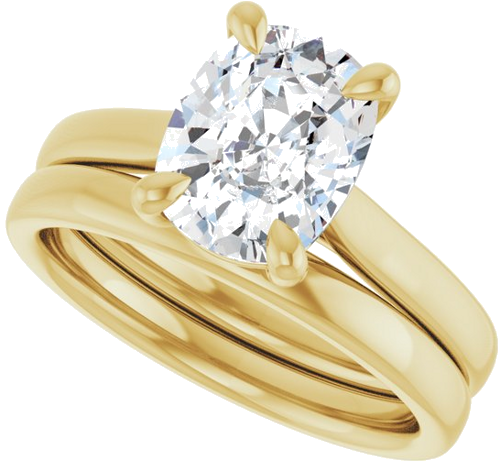 Sužadėtuvių Žiedas „Claw-Prong Solitaire“ 14k yellow gold Elongated Cushion 9mm x 7mm (10)