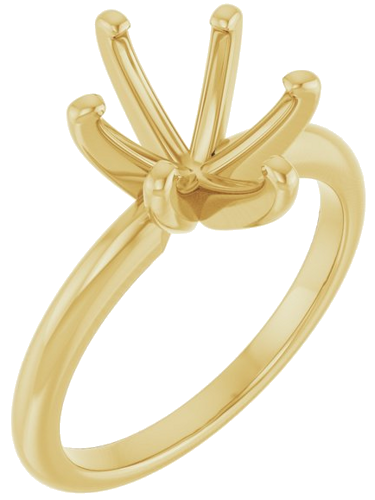 Sužadėtuvių Žiedas „Solitaire“ 585 Geltonojo Aukso Oval 10mm x 8mm (1)