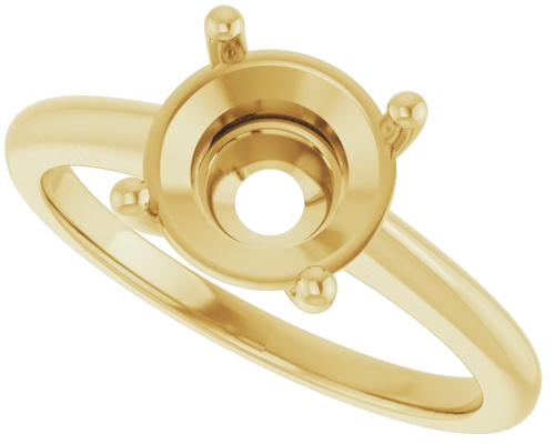 Sužadėtuvių Žiedas „Solitaire“ 18k yellow gold Round 8.2mm (5)