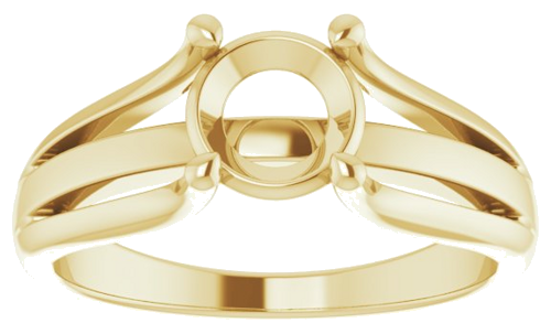 Sužadėtuvių Žiedas „Solitaire“ 585 Geltonojo Aukso Round 6.5mm (3)