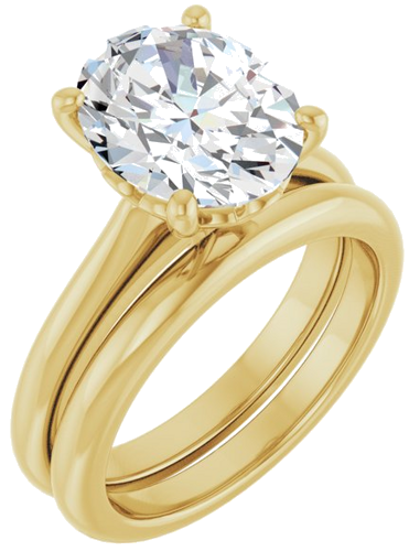 Sužadėtuvių Žiedas 14k yellow gold Oval 11mm x 9mm (6)