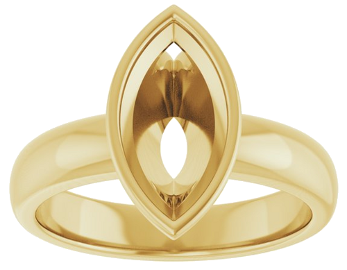 Sužadėtuvių Žiedas „Bezel-Set Solitaire“ 10k yellow gold Marquise 12mm x 6mm (3)