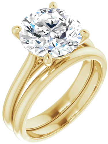 Sužadėtuvių Žiedas „Solitaire“ 14k yellow gold Round 10mm (6)