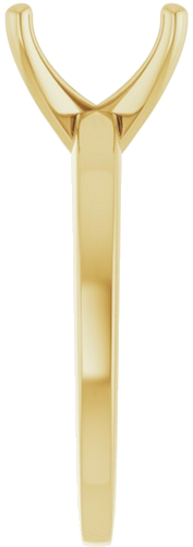 14K Yellow 8x6 mm Emerald Solitaire Engagement Ring Mounting (4)