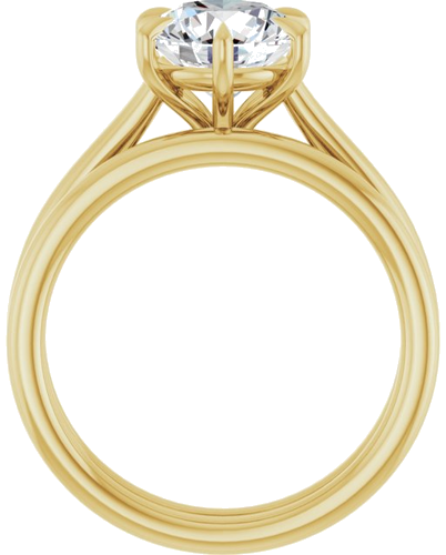 Sužadėtuvių Žiedas „Claw-Pong“ 14k yellow gold Round 8mm (7)