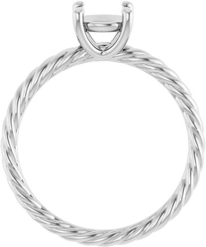 14K White 6.5 mm Round Solitaire Engagement Ring Mounting (2)