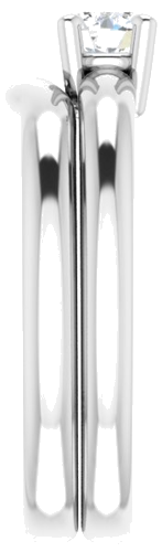 10K White 4.4 mm Round Engagement Ring Mounting (9)