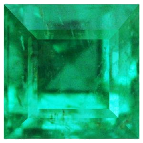 0.64 carat GREEN Square Smaragdas (1)