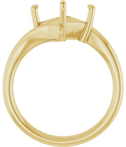 Sužadėtuvių Žiedas „Solitaire Bypass“ 10k yellow gold Square 7mm (2)