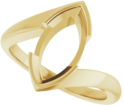 Sužadėtuvių Žiedas „Half-Bezel Solitaire“ 14k yellow gold Marquise 13mm x 6.5mm (5)