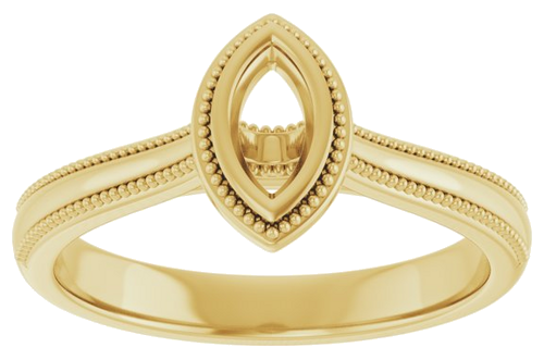 Sužadėtuvių Žiedas „Bezel-Set Solitaire“ 14k yellow gold Marquise 6mm x 3mm (3)