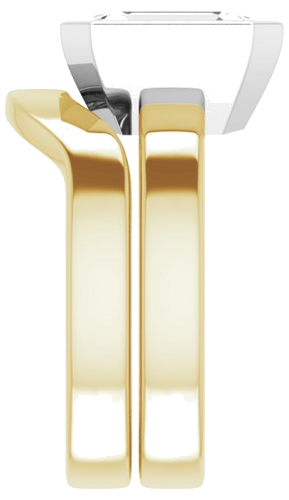 Sužadėtuvių Žiedas „Solitaire“ 585 Baltojo Ir Geltonojo Aukso Emerald 10mm x 8mm (9)