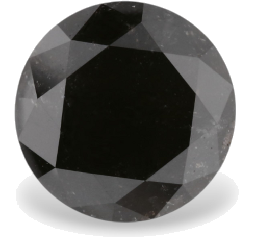 2.44 carat Fancy Black-VVS2 Excellent cut Natūralus Round Deimantas (1)